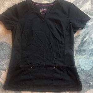Healing Hands black scrub top